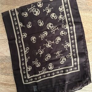 Brown Skull Pattern Scarf